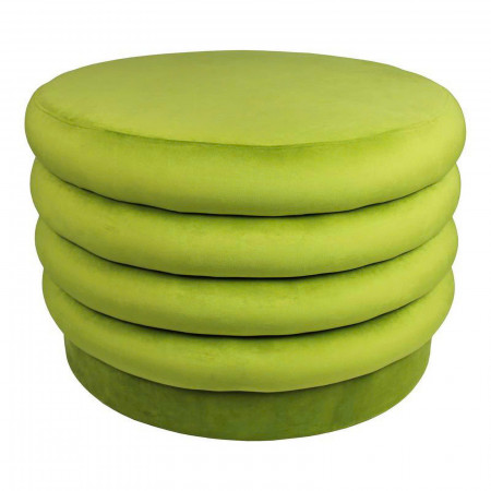 88003018 : Bàn Sofa, Ottoman Hình Tròn - Xanh Lá